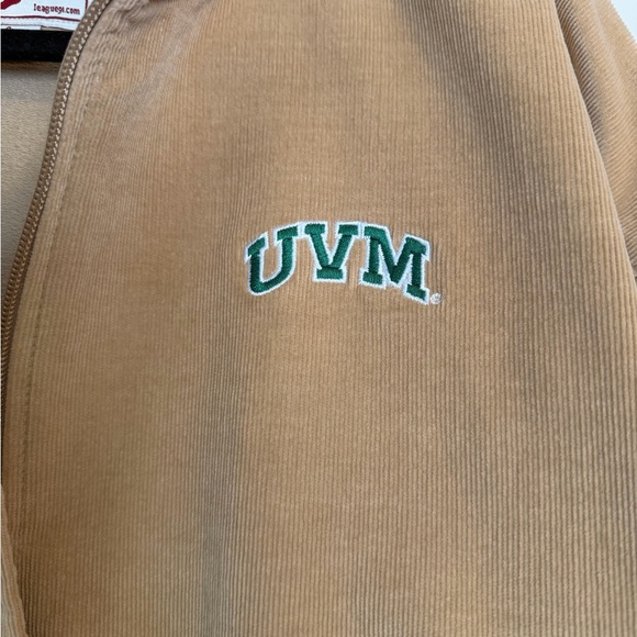 UVM Women's Tan Corduroy Quarter Zip - Picture 2 of 6